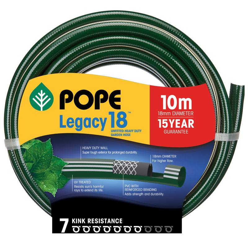 18mm x 10m Legacy18 Unfitted Garden Hose