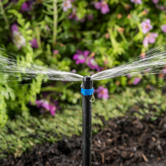 Installing jets and sprays in the garden