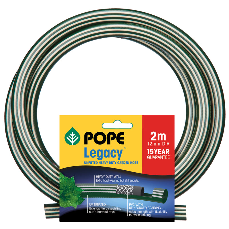 12mm x 2m Legacy® Unfitted Garden Hose