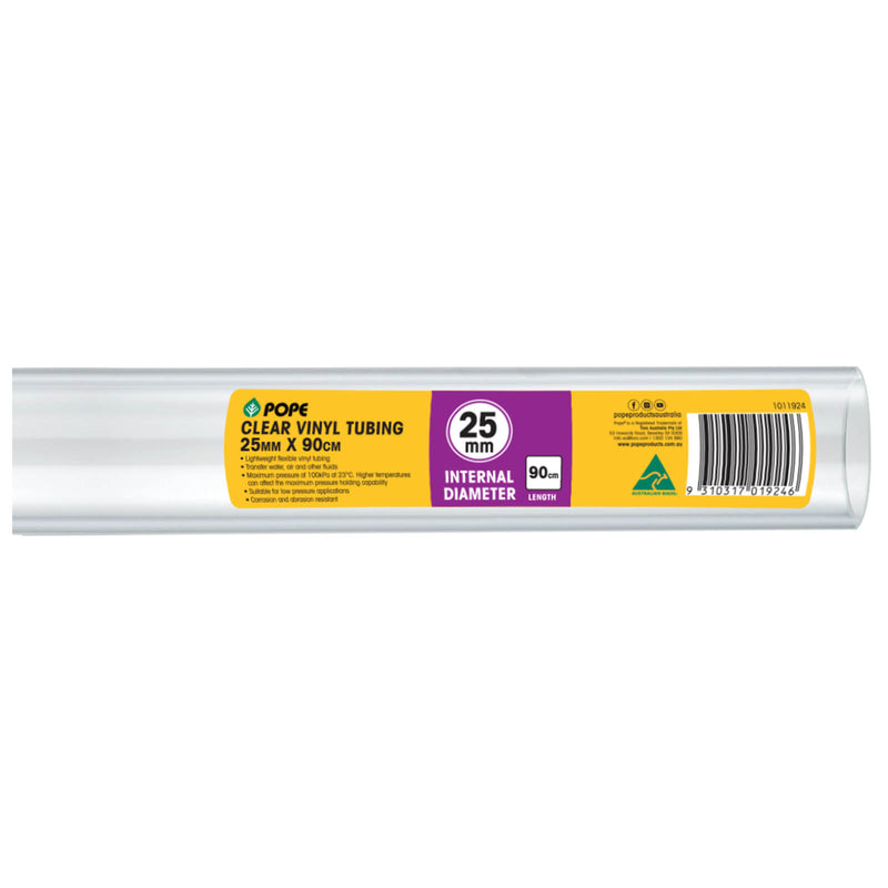 25mm x 90cm Clear Vinyl Tubing