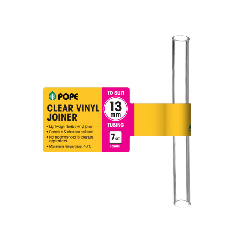 13mm x 7cm Clear Vinyl Tubing Joiner