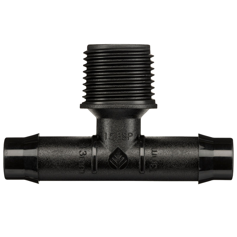 13mm Barbed x 15mm BSPM Threaded Tee
