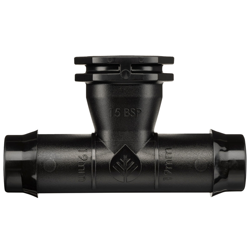 19mm Barbed x 15mm BSPF Threaded Tee