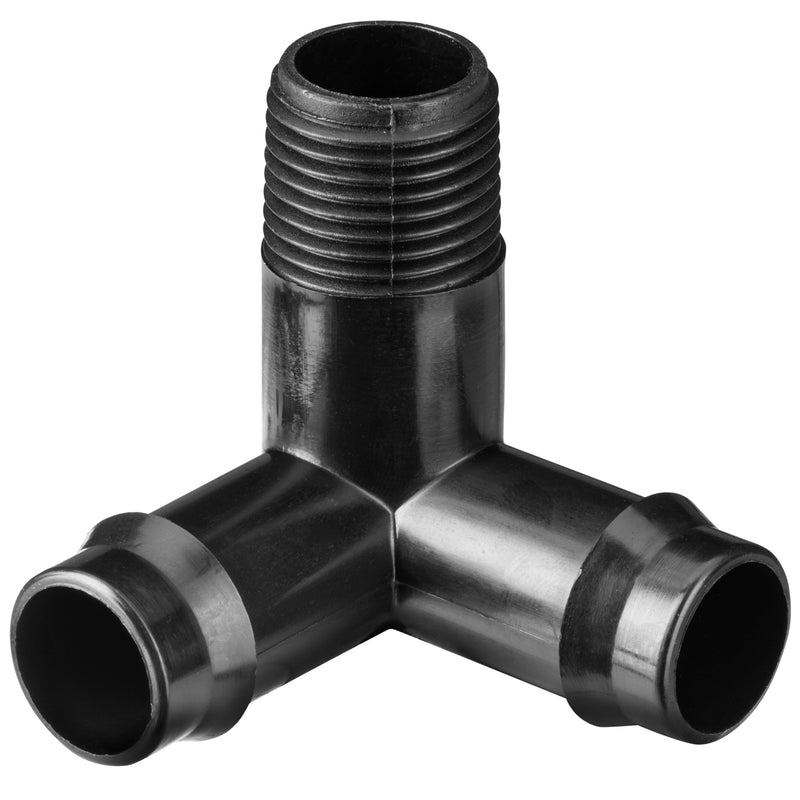 19mm Barbed x 15mm BSPM Threaded Corner Elbow