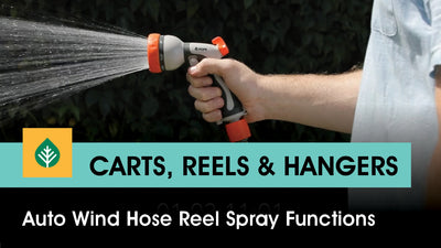 Auto Wind Hose Reel Spray Functions